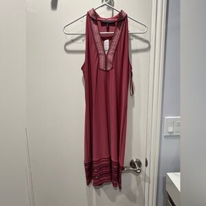 WHBM sleeveless beaded collar dress